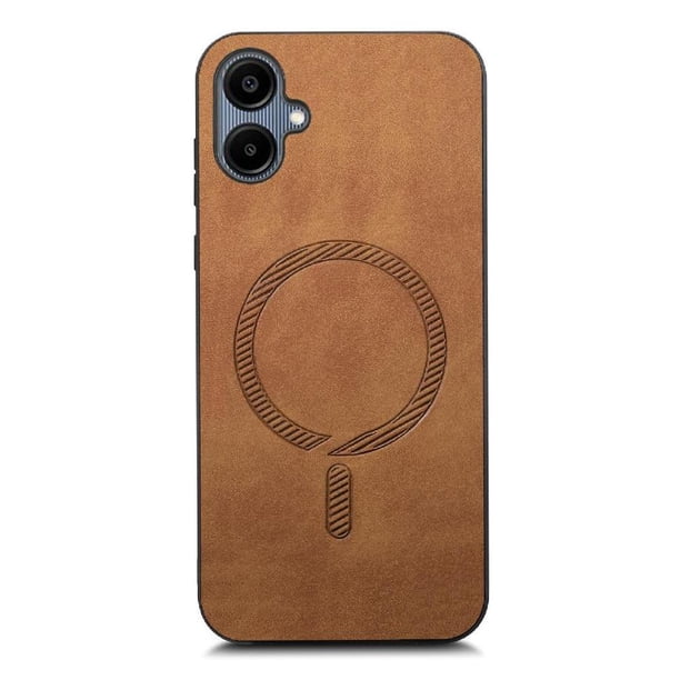 Magnetic Slim Case for Samsung Galaxy A06 with Camera Guard & Anti-Scratch Back Brown