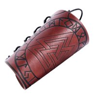Magideal - Brazalete De Cuero Gótico Con Patrón De Triángulo Protector De Muñeca Para Hombres, Papá Y Mujeres Marrón