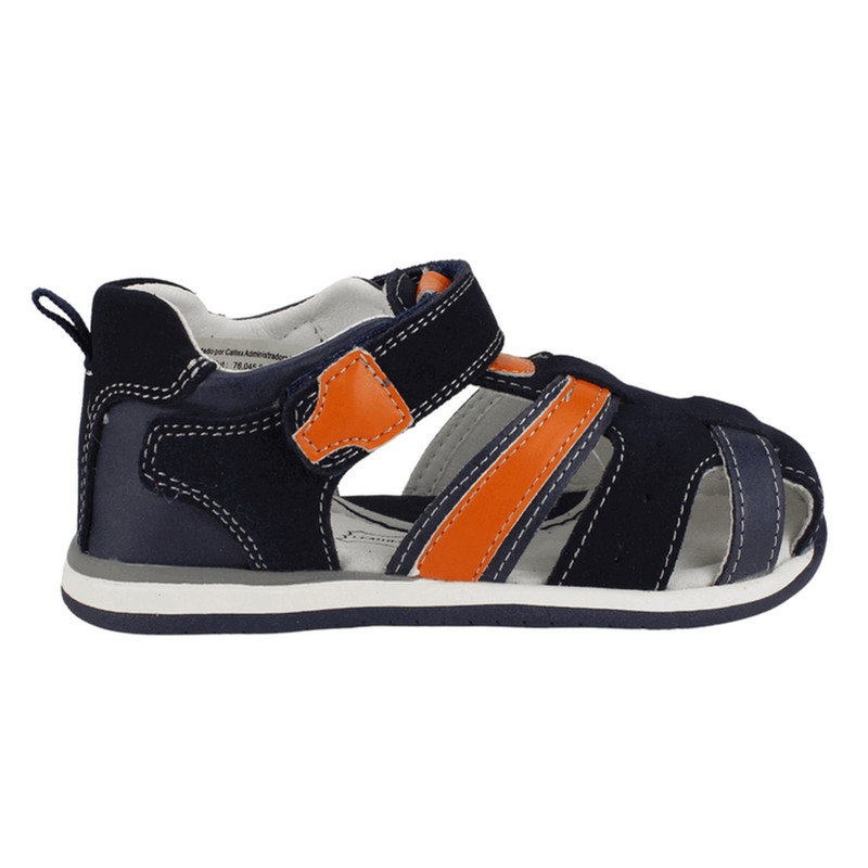 Sandalia Nat Geo Kids Tommy Cuero Azul Marino