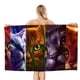 thumbnail image 1 of Gatos Guerreros Toalla de playa de secado rápido con diseño temático, regalo para mujeres y niñas, ideal para cumpleaños, fans, amantes de la música, uso en la playa o al aire libre, 78 × 160 cm, 1 of 6
