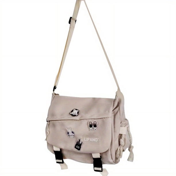 Upgrade Your Style with This Stylish Nylon Handbag Shoulder Bag - Large Capacity Messenger Bag for Men & Students!