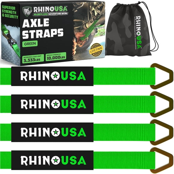 Rhino USA Axle Tie Down Straps, 11,128 lb de resistencia a la rotura