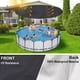 thumbnail image 3 of Cubierta de piscina para perros de 122 cm, portátil, redonda y plegable, para niños, con tela Oxford y cordón ajustable, impermeable y a prueba de polvo (negra) - Solo cubierta, 3 of 7