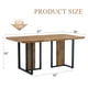 thumbnail image 3 of Modern minimalism and luxurious wood rectangular patterned dining table. The computer desk. Dining tables are used in the dining room, living room.67 *36 *30 Density Board Sticker,Iron Pipe Spraying,, 3 of 3