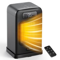 Escritorio Pequeño Space Heater Flanur De 1500 W Con Control Remoto De 4 Modos, Negro