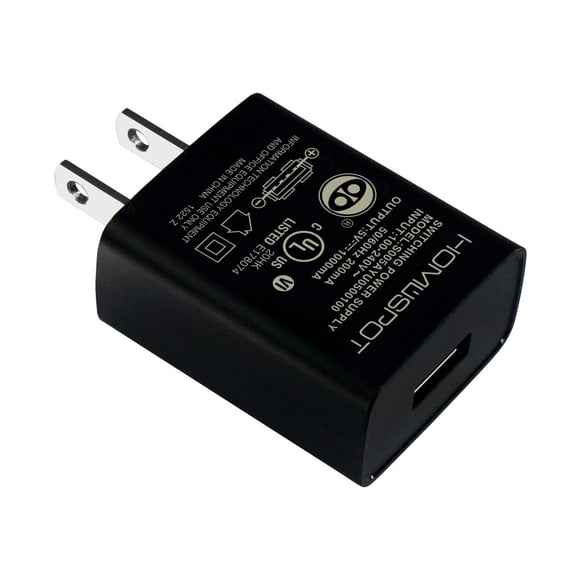 Cargador de pared USB HomeSpot 5V1A (1000 mA) para iPhone Samsung
