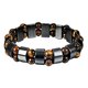 thumbnail image 5 of Pulsera de terapia magnética de hematita de energía de metal, 2 capas, piedras de ojo de tigre, 5 of 5
