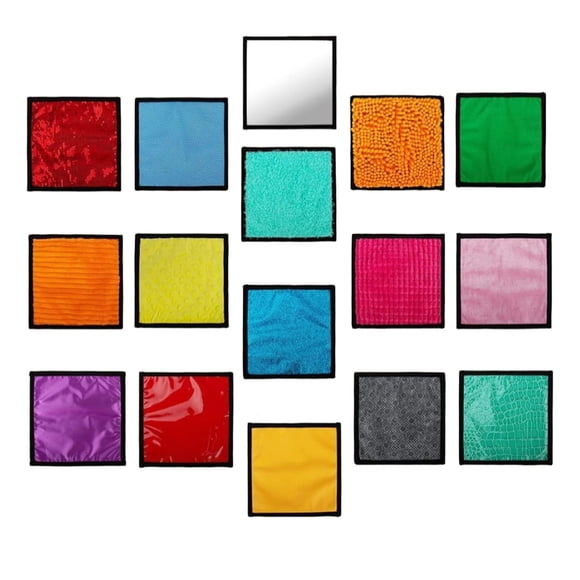 16Pcs Textured Sensory Mats Sensory Pads For Aged 3 To 6 Children Fine Motor