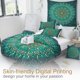 thumbnail image 4 of Purple Mandala Bedding Set Boho Duvet Cover Set 3 Piece Bohemian Comforter Cover with 2 Pillowcases, 4 of 5