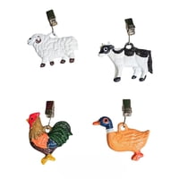 Genérico - Set De 04 Sujetadores Retro Para Mantel De Hierro Fundido Granja