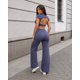 thumbnail image 2 of Conjunto Deportivo Para Mujer Crop Top Espalda Abierta Y Palazzo, 2 of 3