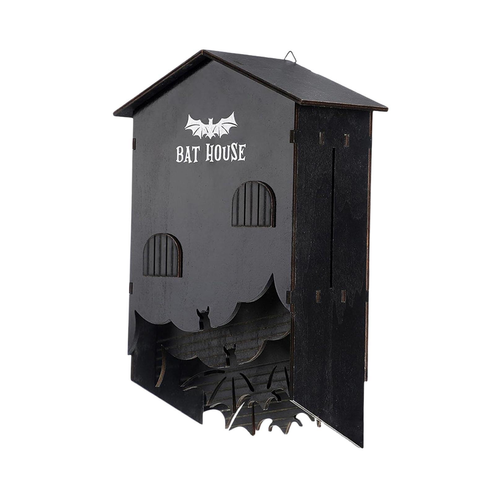 Magideal - Bates De Madera Decoración De Refugio De La Casa Fácil Instalación Colgando De Tres Bolsillos De Cámara Para El Patio Trasero Al Aire Libre Y Percha