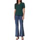 thumbnail image 2 of INSPIRE CHIC Blusa de Regreso a Clases para Mujer con Cuello Peter Pan y Mangas Cortas Abullonadas Retro L Verde Oscuro, 2 of 6
