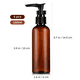 thumbnail image 3 of 4 Pcs Empty Refillable Pump Bottles Plastic Travel Lotion Shampoo Massage Oil Dispensing Bottles Cosmetics Perfume Dispensers, 3 of 3