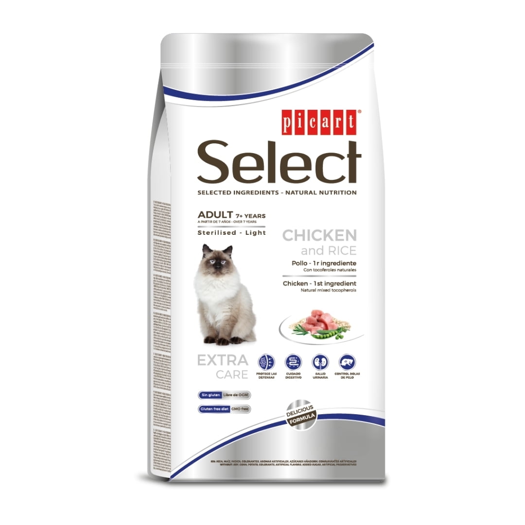 Select Cat - Select Gatos Senior 7+ Esterilizados Light 2 Kg.