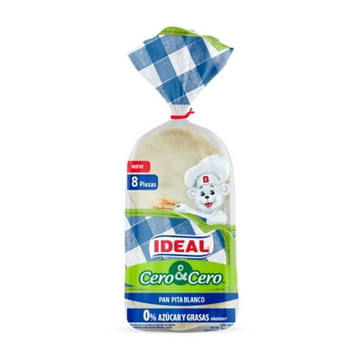Pan Pita Blanca Cero & Cero 1 Un 344 G Ideal