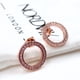 thumbnail image 3 of Aros Apegados Círculo Rose Gold, Cintillo Circonitas y Plata 925, 3 of 4