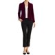 thumbnail image 2 of INSPIRE CHIC Chaqueta de Trabajo para Mujer con Solapa, Manga Larga, Blazer de Traje, Rojo Purpúreo XS, 2 of 6