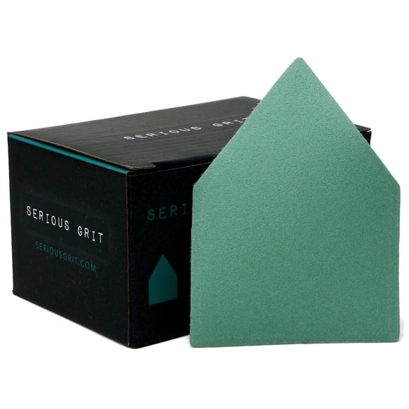 Hojas de lijado Serious Grit 220, triangulares, 90 mm x 65 mm, 50 unidades