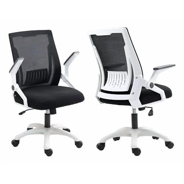 Silla De Escritorio Giratorio Homer Design 001 103 Ergonómica Blanca Con Tapizado De Tela Blanco