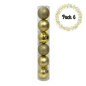 Genérico - Pack 6 Esferas Navidad 10Cm Decoración Colgantes