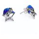 thumbnail image 2 of Aros Unicornio Azul Y Estrellas, Plata 925, Regalo Niña Plateado, 2 of 3