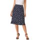 thumbnail image 1 of INSPIRE CHIC Falda Midi Floral de Cintura Alta con Línea A y Largo a la Rodilla para Mujer, Azul Oscuro M, 1 of 6