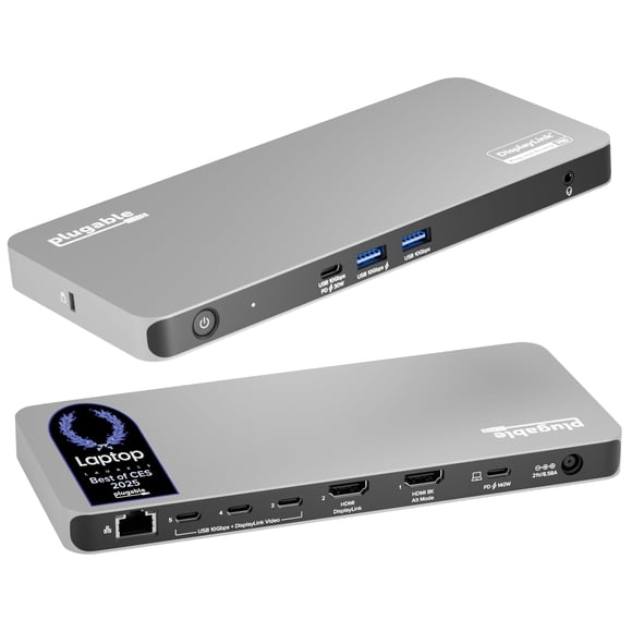Estación de acoplamiento USB C 5 con monitores conectables de 140 W para MacBook