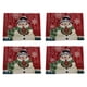 thumbnail image 4 of Corredor De Tela De Mesa De Lino Holiday Navidad A?o Nuevo Decoraciones De Fiesta 4pcs Placemat, 4 of 5