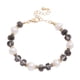 thumbnail image 2 of Pulsera Saronite De Metal Con Perlas De Abalorios Negro, 2 of 3