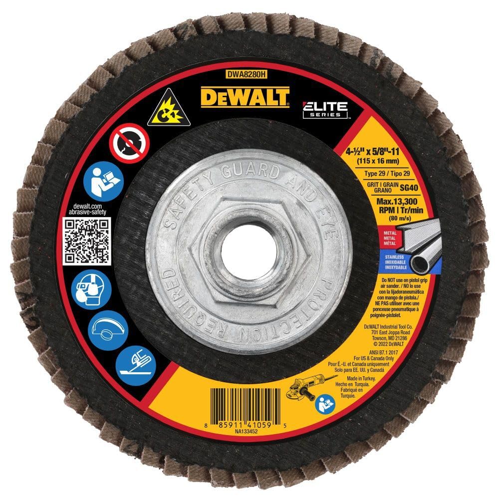 Disco De Solapa Dewalt Dwa8280H 40G T29 Xp Ceramic 115 Mm X 16 Mm