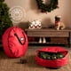 thumbnail image 2 of Contenedor ZOBER Oxford para guardar coronas navideñas, 30 cm, rojo, paquete de 2, 2 of 7