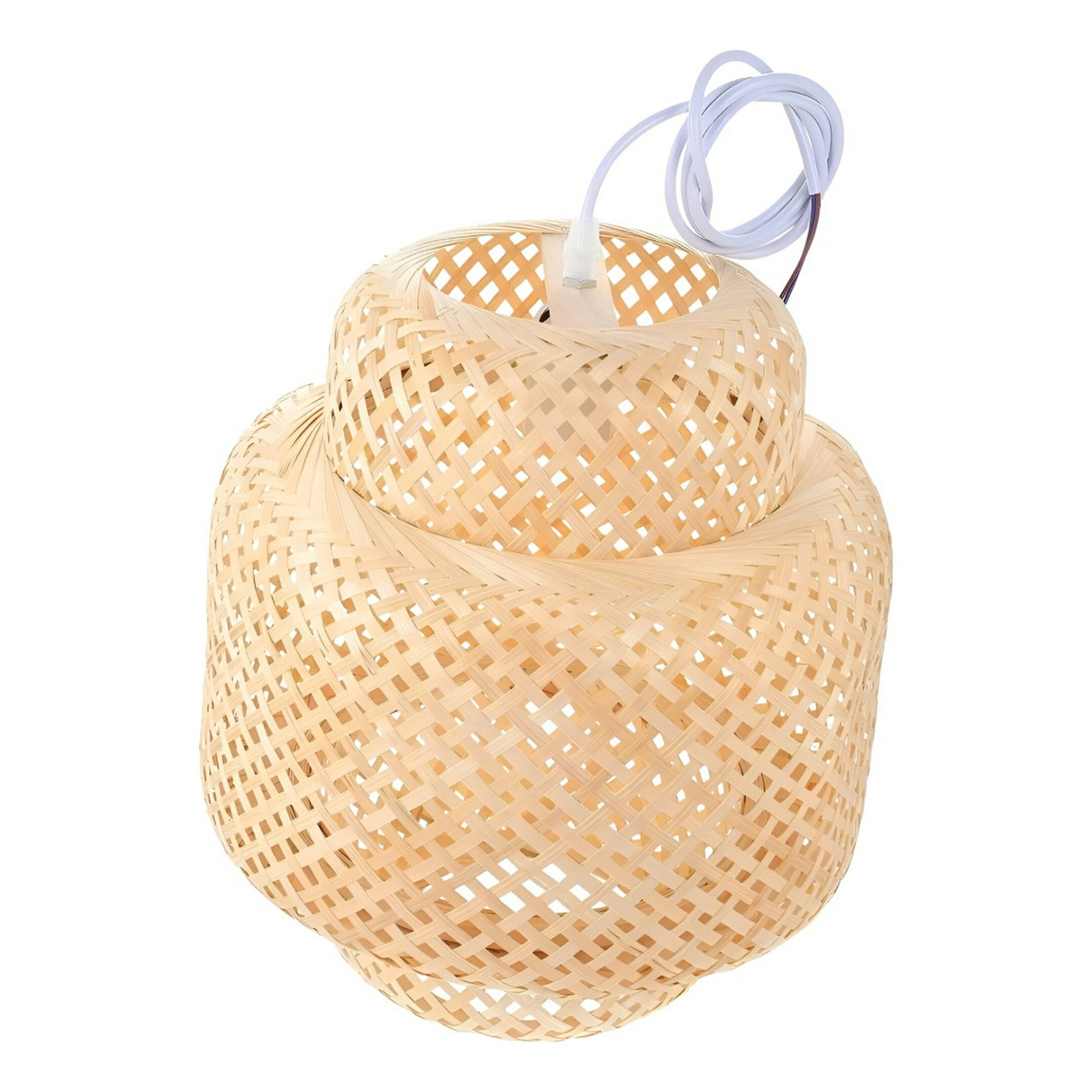 Genérico - Lámpara Colgante Bambú Tejida Natural Techo Decoración Jhn