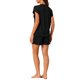 thumbnail image 3 of INSPIRE CHIC Conjunto de pijama para mujer con hombros caídos, conjunto de salón suave de manga corta con bolsillos y cordón ajustable para primavera verano XL negro, 3 of 6