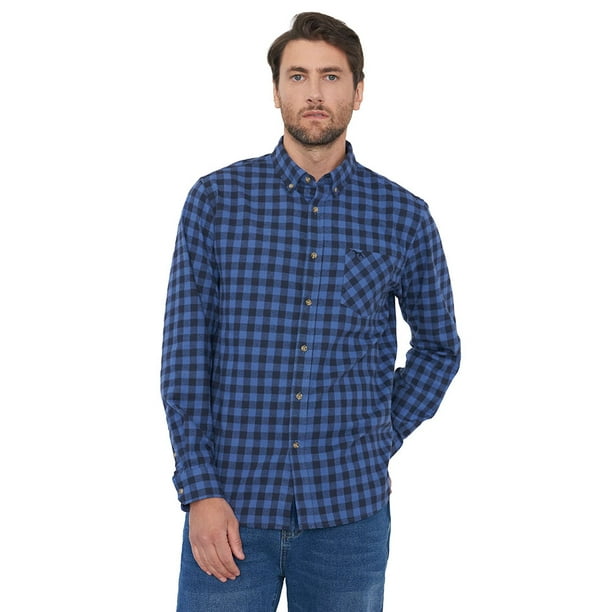 Camisa Hombre Franela Navy Corona