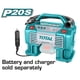 thumbnail image 2 of Compresor Auto inalámbrico 20V 160 PSI Litio Ion Total, 2 of 2