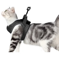 Genérico - Arnés Y Correa Gato Ultra Ligero Antiescape Negro L