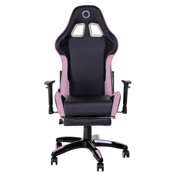 Silla Gamer Nibio Destroyer Reclinable 180° Apoyapies Cuero PU Rosa