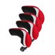 thumbnail image 2 of 4 Piezas Golf Hybrid Ut Club Head Cover Headcover Con Etiqueta De Número Rojo, 2 of 5