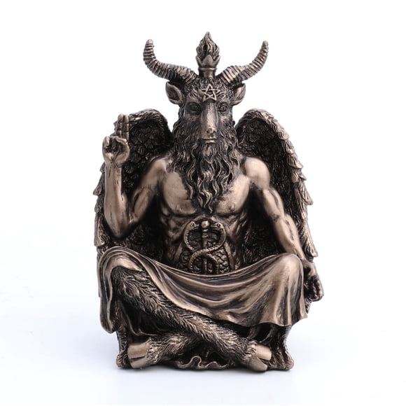 Escultura, diseño veronés, postura de meditación sentada en forma de baphomet