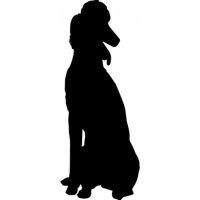 Rienda Libre Graphics - Decomural Sitting Poodle Dogs Pets Ws-32623