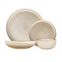 Mova - Set Vajilla 24 Piezas Cerámica Beige Linea Oslo - ( Tipo Gres )