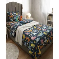 Teng Fei - Juego De Sábanas Plaza Y Media Infantil Niña Niño Dinosaurio