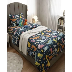 Teng Fei - Juego De Sábanas Plaza Y Media Infantil Niña Niño Dinosaurio