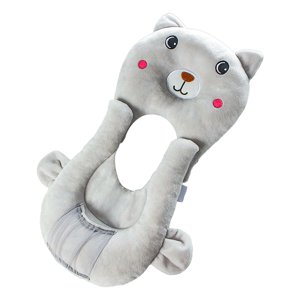 Bothyi - Almohada De Alimentación De Bebé De Felpa Portabotellas Comfrotable Desmontable Para Perro Gris Recién Nacido