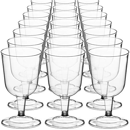 Copas De Vino Decorrack, Vasos De Plástico Para Fiestas De 6 Onzas (paquete De