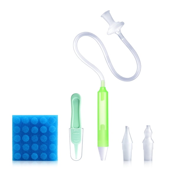 Aspirador nasal para bebés que alivia la congestión nasal con 25 filtros de higiene, 2 puntas de sil