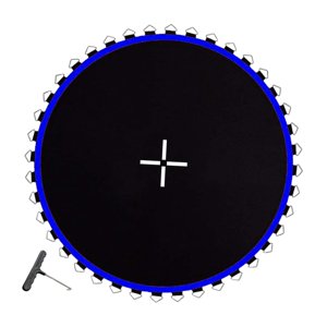 Magideal - Matín De Reemplazo De Trampolín Mat De Salto Trampolín Entrenamiento De Accesorio Redondo Familia Al Aire Libre, Con Ojales De Metal De Salto De Salto Azul 56 Hebilla