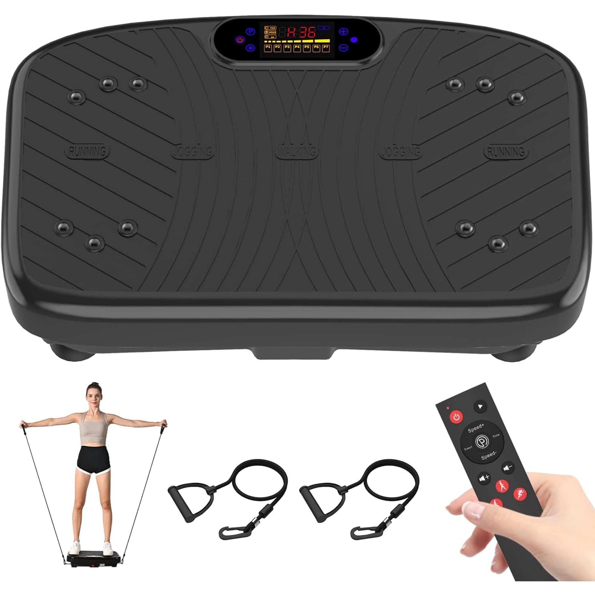 Máquina De Ejercicios Con Placa Vibratoria Gdcoo Con 200 Velocidades, 450 Libras