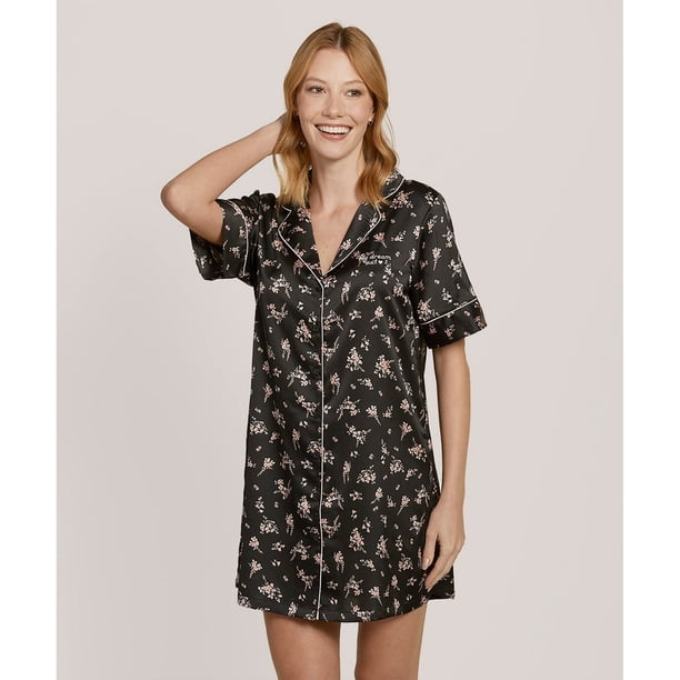 Camisola Satín Mujer con Diseños | Sofisticación Nocturna